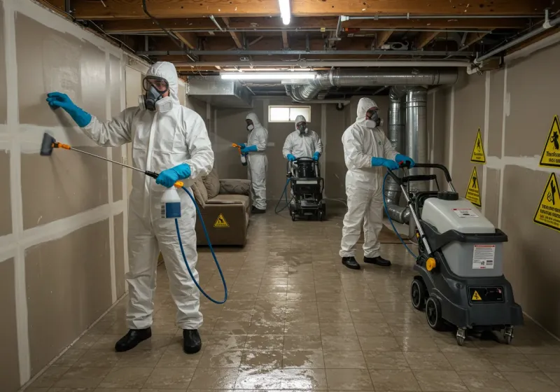 Basement Moisture Removal and Structural Drying process in Stevenson Ranch, CA